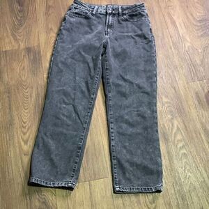 Rewashed brand black stone washed jeans straight leg‎ hi-rise skater grunge